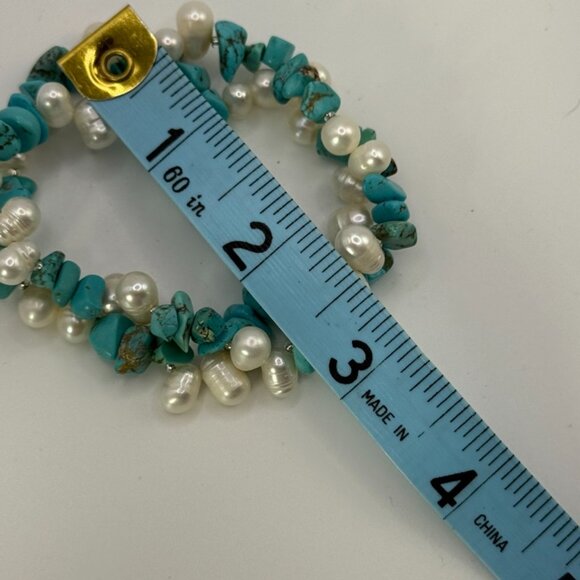 Turquoise & Pearl Bracelet - Picture 3 of 4